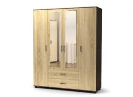 Шкаф "МАКСИМ" 4-створчатый с ящиками с зеркалом