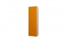 Шкаф для белья 600 ДБ Млечный дуб+оранж