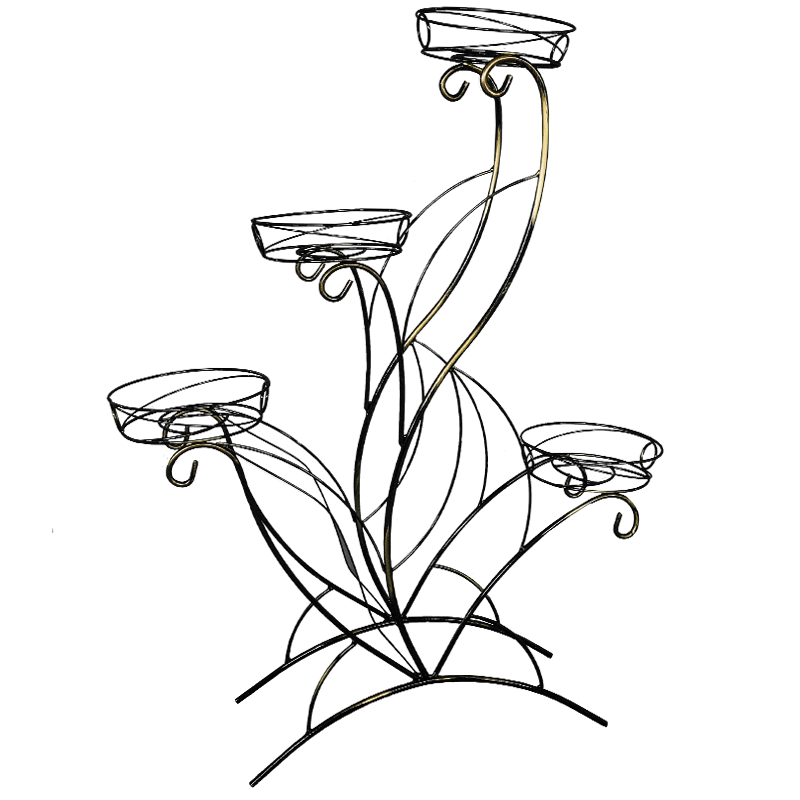 Подставка для цветов «Лотос 4» черный ЗМИ